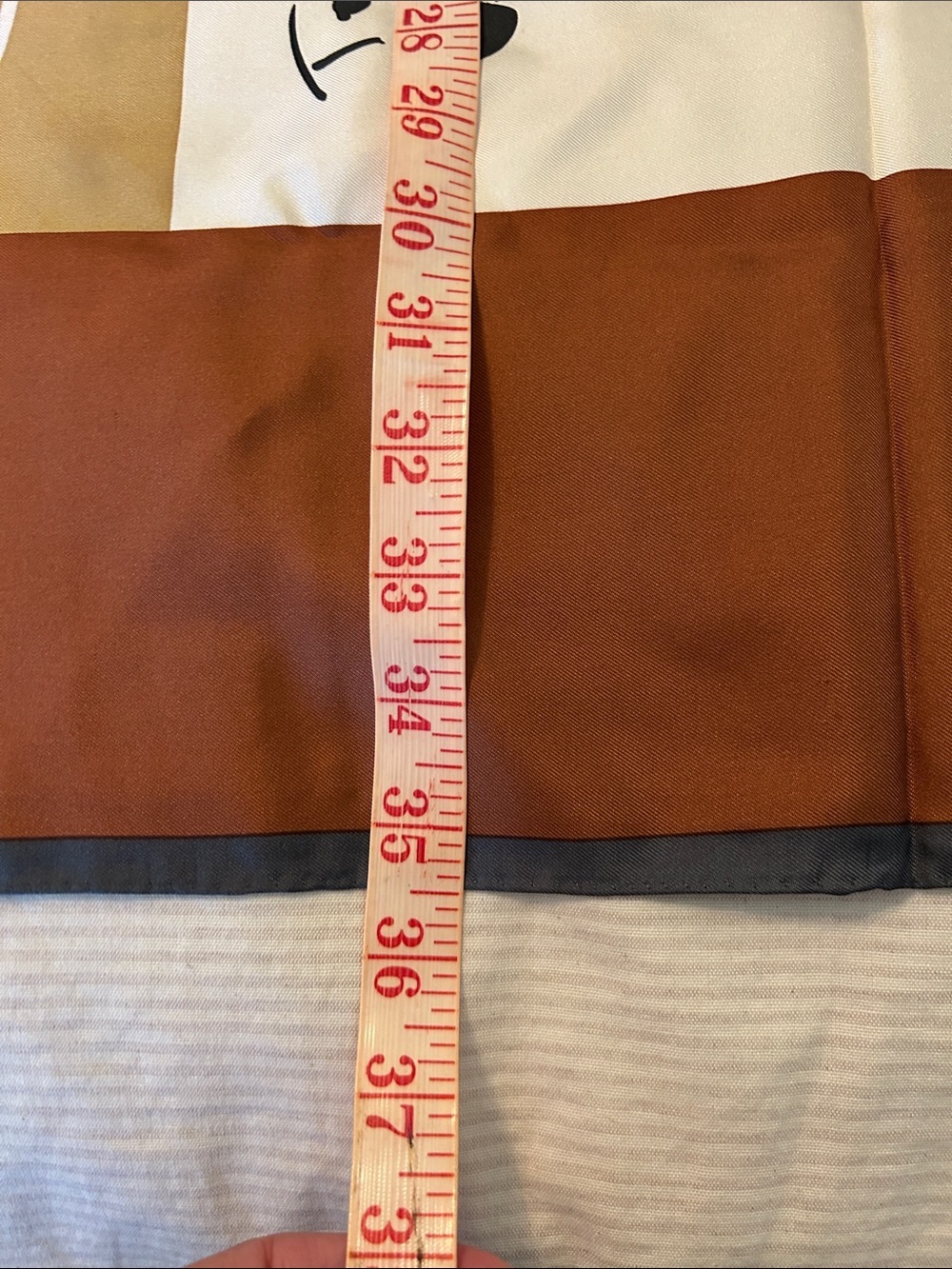 Robert Lee Morris Rust Brown & Gray Scarf - Picture 5 of 9